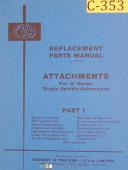Kearney & Trecker-CVA-CVA Kearney Trecker, Bar Automatic Attachments, A Series, Parts Manual Year 1967-Series A-01